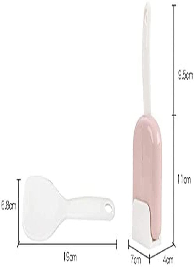 KolorFish 2 Sets Standing Rice Spoon Dust Cover Rice Scoop Storage Rack Holder Automatic Opening Closing Kitchen Utensils (Pink) - Image 5